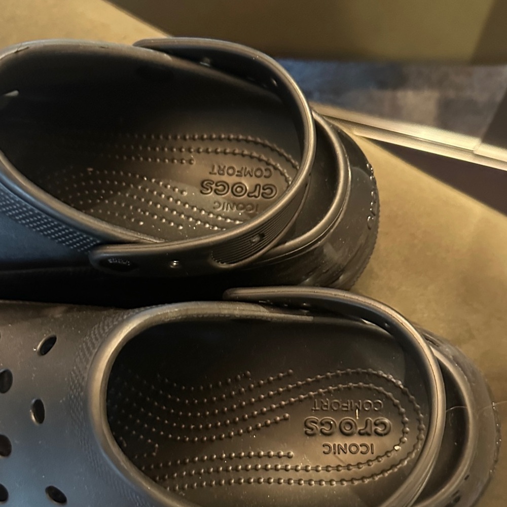 CROCS Black Platform Clogs - Picture 3 of 8